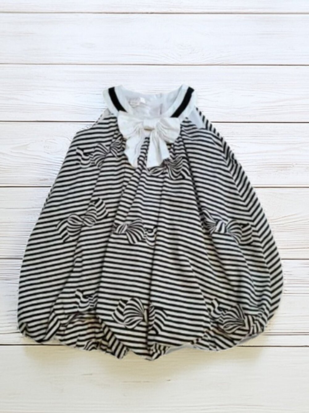 Biscotti Striped Bow Bubble Dress Size 4T
